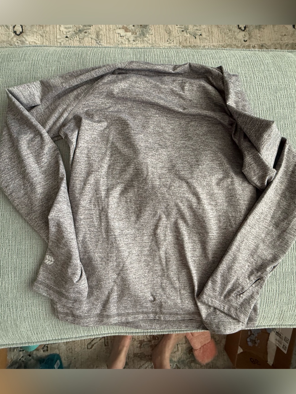Kids Gray Casual Athletic Heather Grey light weight hoodie Large 10/12